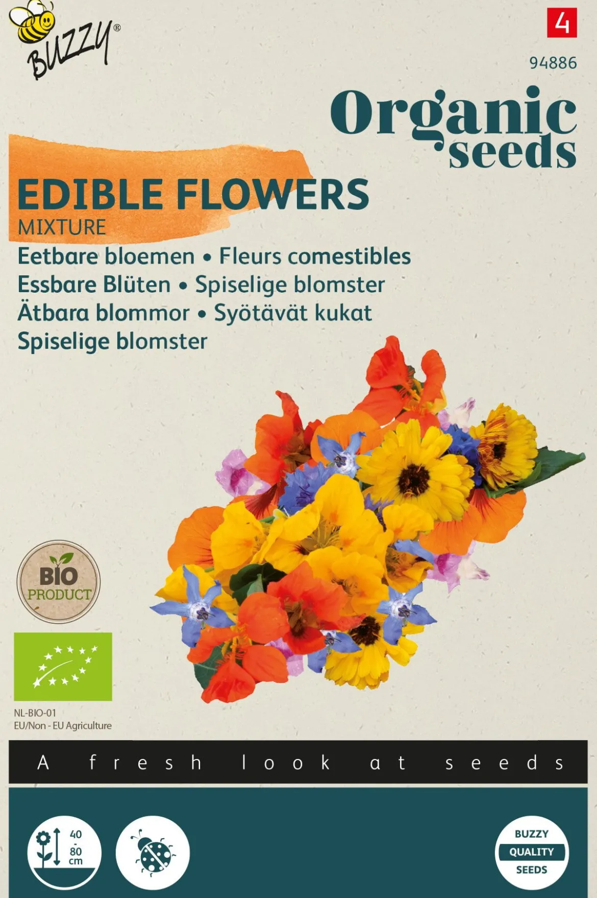 Økologiske spiselige blomster frø " Mix"