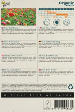 Økologisk Frøkenhat frø "Dahlia Flowered"
