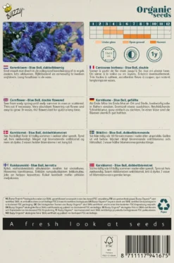 Økologisk Kornblomst frø "Blue Ball"