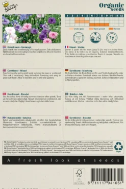 Økologisk Kornblomst frø "Mix"
