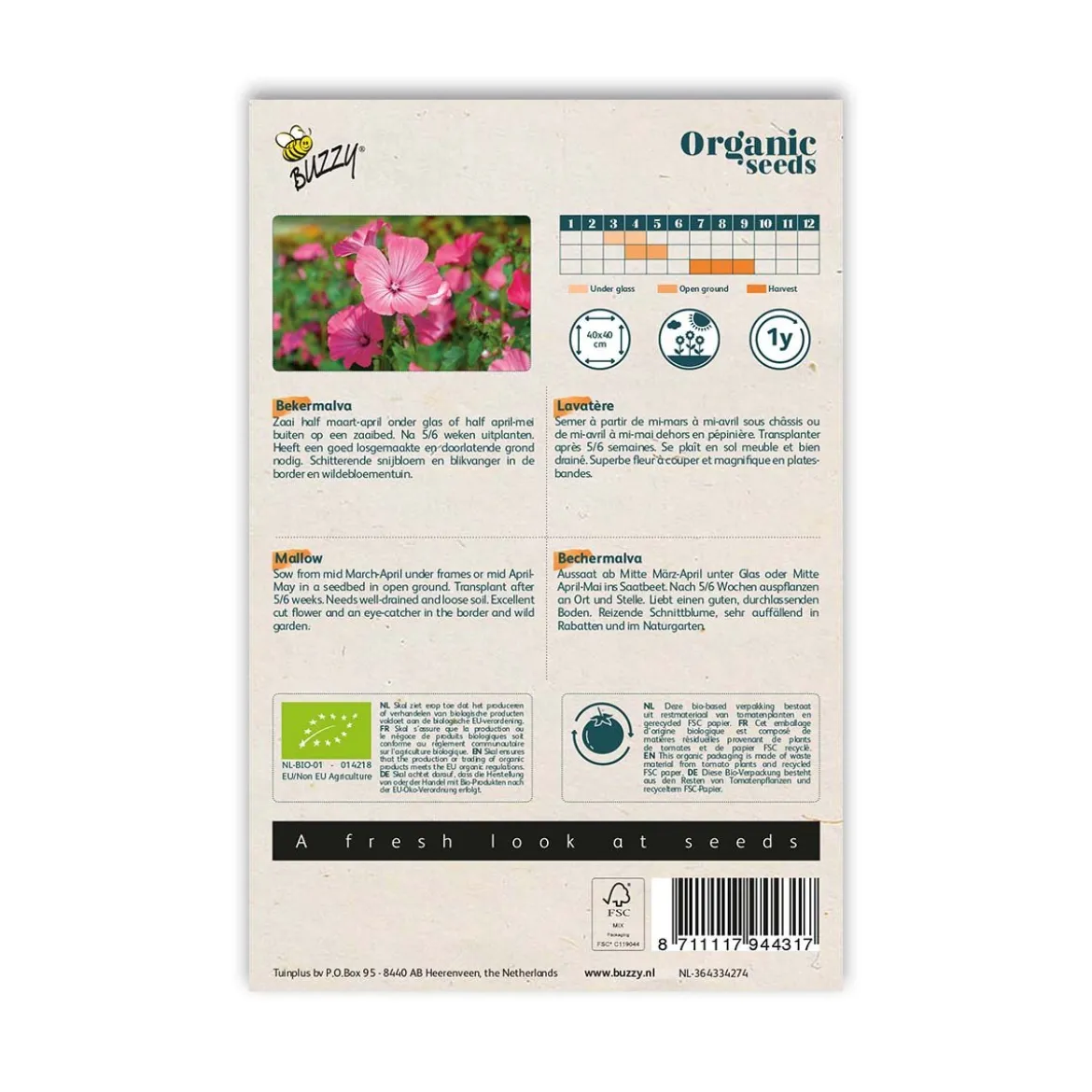 Økologisk Mamelukærme frø, Rose/Red