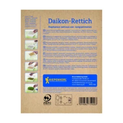 Økologisk Mikrogrøntpude Daikon-radise - 3 stk.