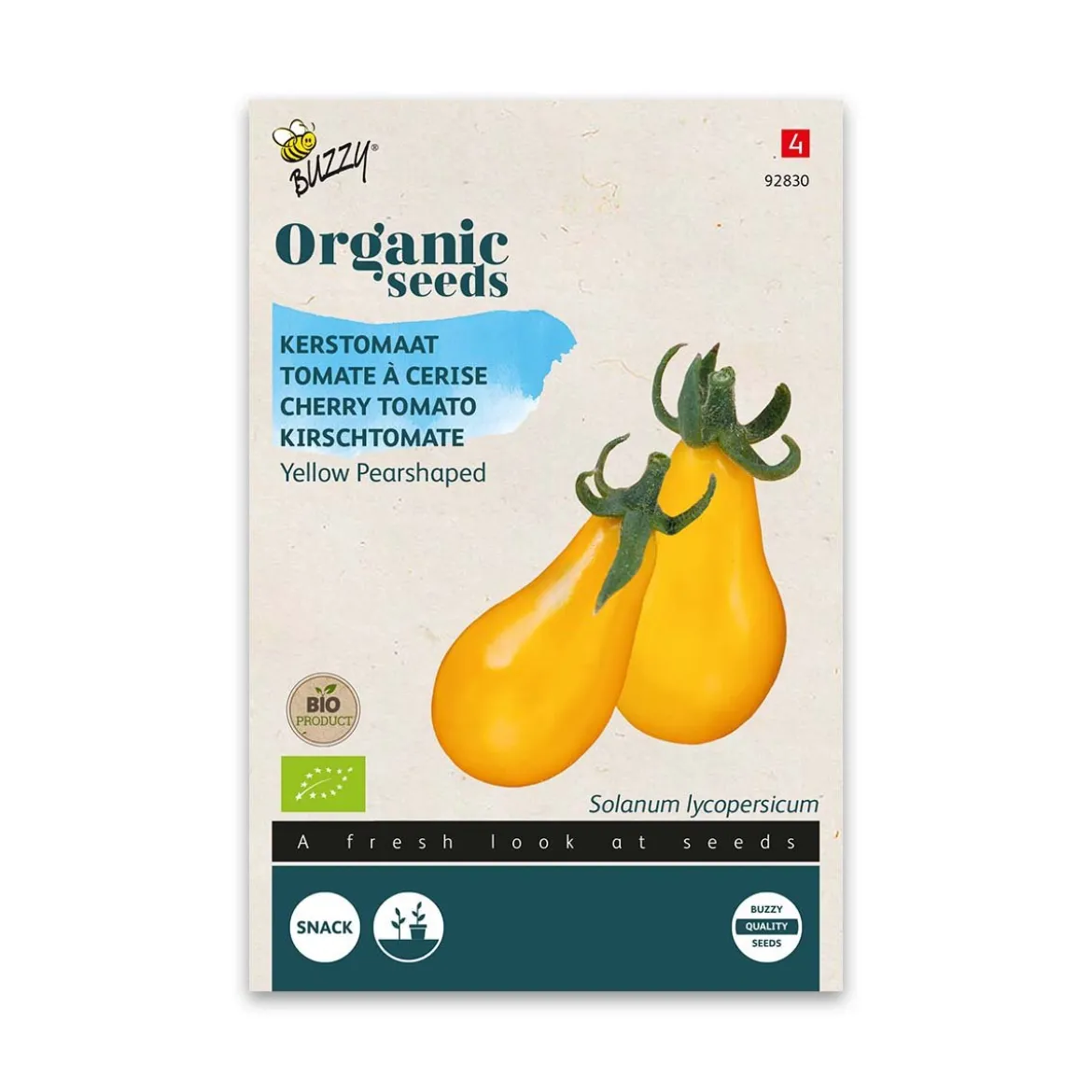 Økologisk Tomat frø, Yellow Pearshaped