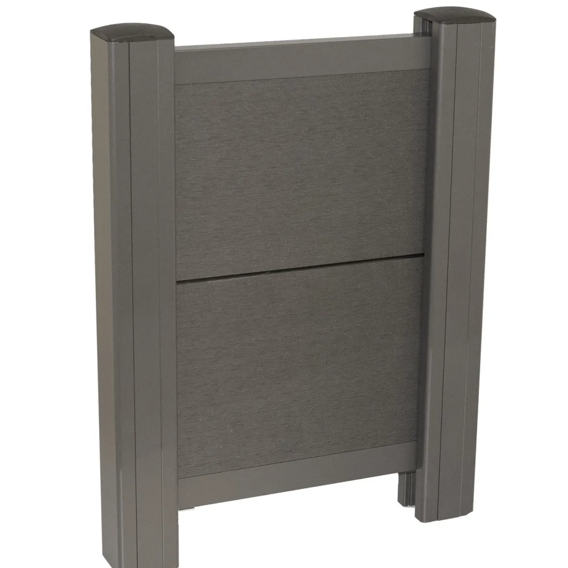 Komposithegn F&N-profil børstet, antracit, WPC 2,1x20,5x180 cm