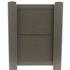Komposithegn F&N-profil børstet, antracit, WPC 2,1x20,5x180 cm