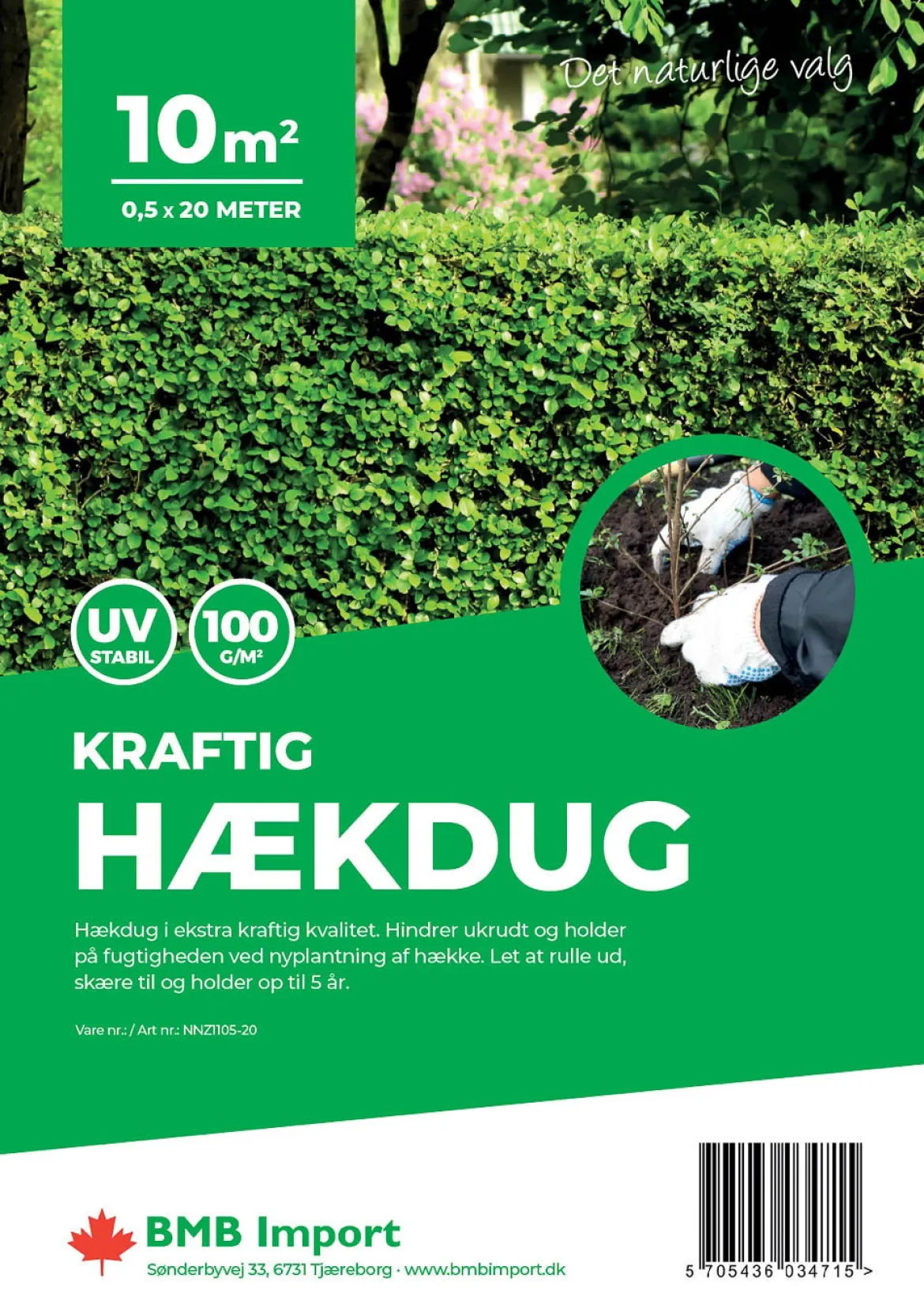 Kraftig hækdug - 0,5 x 20 meter