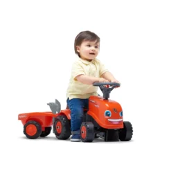 Kubota børnetraktor inkl. vogn, rive og skovl