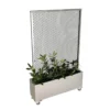 Land Modern – Plantekasse med højt espalier på hjul, galvaniseret