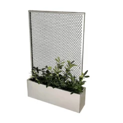Land Modern – Plantekasse med højt espalier i galvaniseret stål