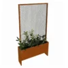 Land Modern Slim – Plantekasse med højt espalier, Corten