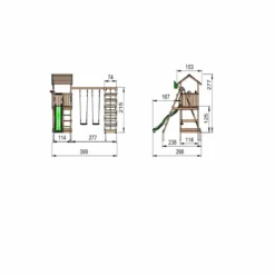 Legetårn Jungle Gym Casa 2.1, m/2-Climb Module 220 ekskl. rutschebane