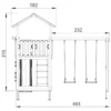 Legetårn Jungle Gym Chalet 2.1 m/2-Swing Module 220 og grøn rutschebane