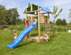 Legetårn Jungle Gym Fort 2.1 inkl. blå rutschebane
