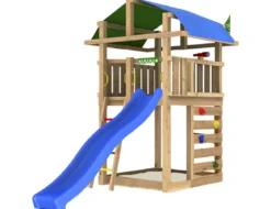 Legetårn Jungle Gym Fort 2.1 inkl. blå rutschebane