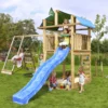 Legetårn Jungle Gym Fort 2.1 inkl. Climb Module og blå rutschebane