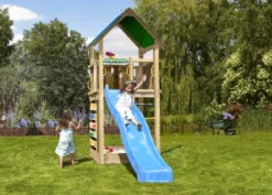 Legetårn Jungle Gym Lodge 2.1 inkl. blå rutschebane