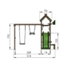 Legetårn Jungle Gym Totem m/2-Swing Module 200 og rød rutschebane