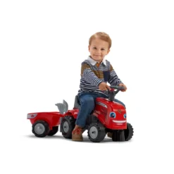 Massey Ferguson børnetraktor inkl. vogn, rive og skovl