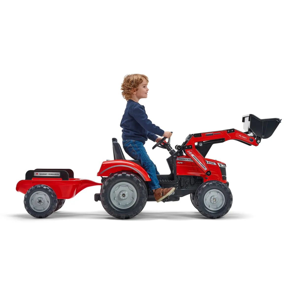 Massey Ferguson traktor inkl. frontlæsser og vogn