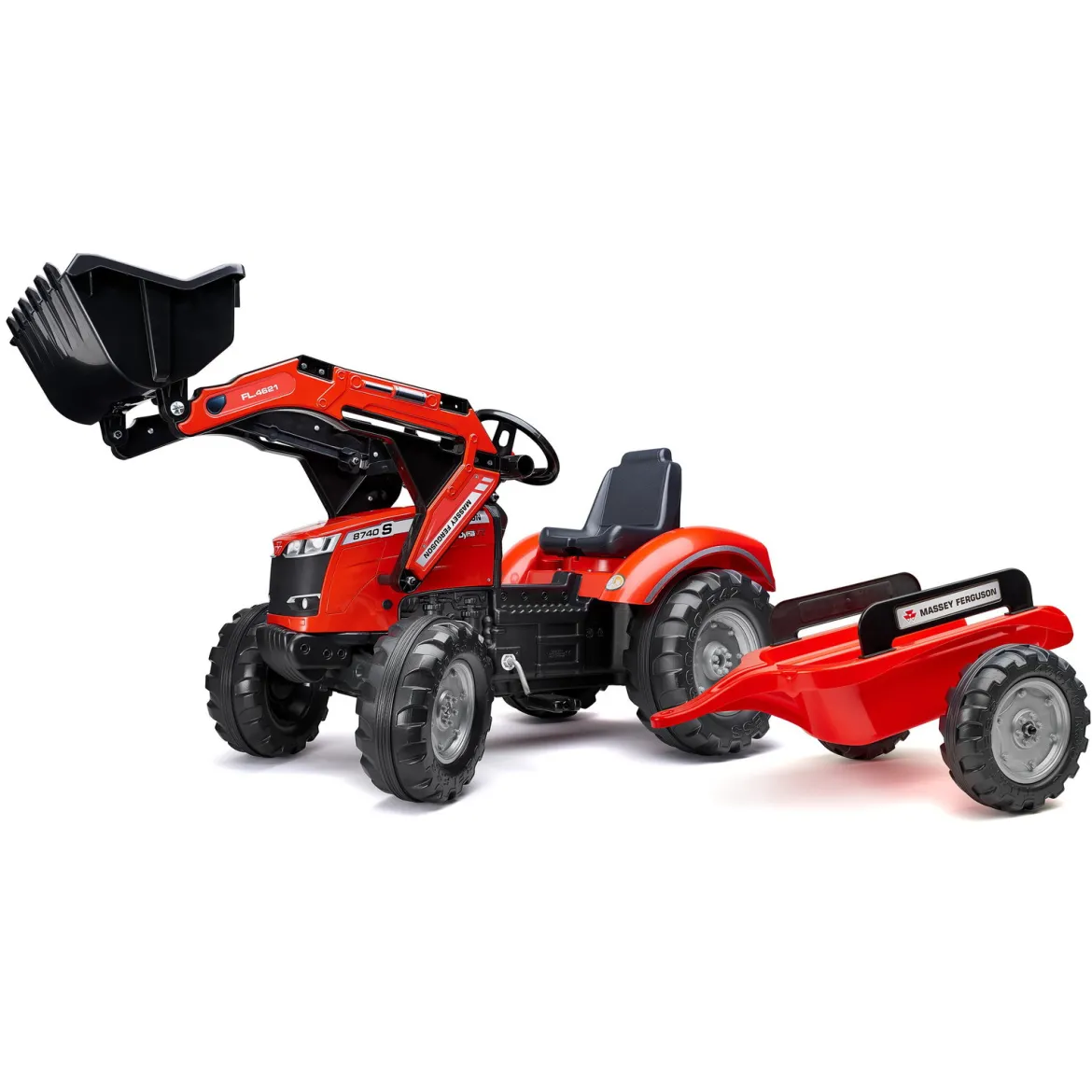 Massey Ferguson traktor inkl. frontlæsser og vogn
