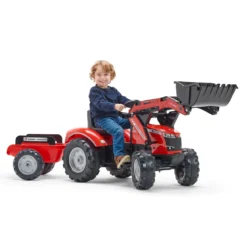Massey Ferguson traktor inkl. frontlæsser og vogn