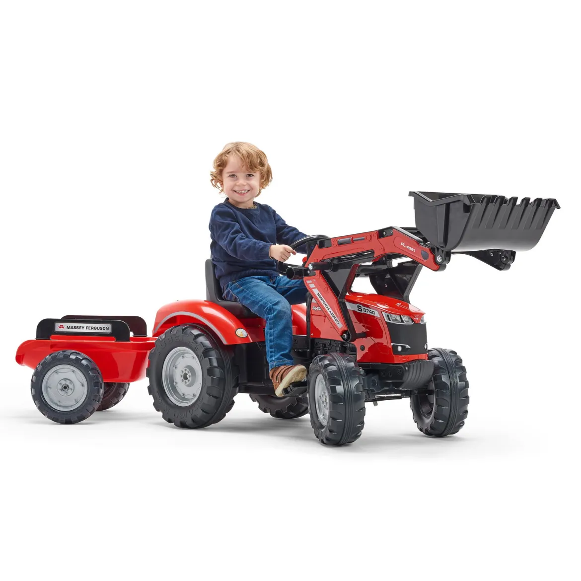 Massey Ferguson traktor inkl. frontlæsser og vogn