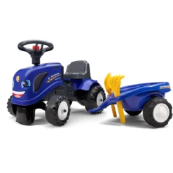 New Holland børnetraktor inkl. vogn, rive og skovl til drenge