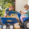 New Holland pedaltraktor med rendegraver inkl. vogn
