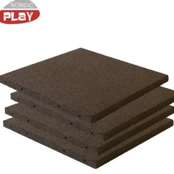NORDIC PLAY active gummiflise 50 x 50 x 3 cm i sort 30 m2 - 120 stk.