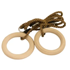 NORDIC PLAY Active gymnastik-/romerringe Ø15,8 cm i træ m/justerbart reb