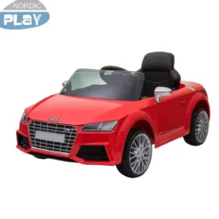 NORDIC PLAY Speed elbil Audi TTS Roadster 12V med EVA hjul, rød