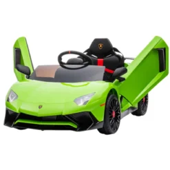 NORDIC PLAY Speed elbil Lamborghini Aventador, 12V, limegrøn