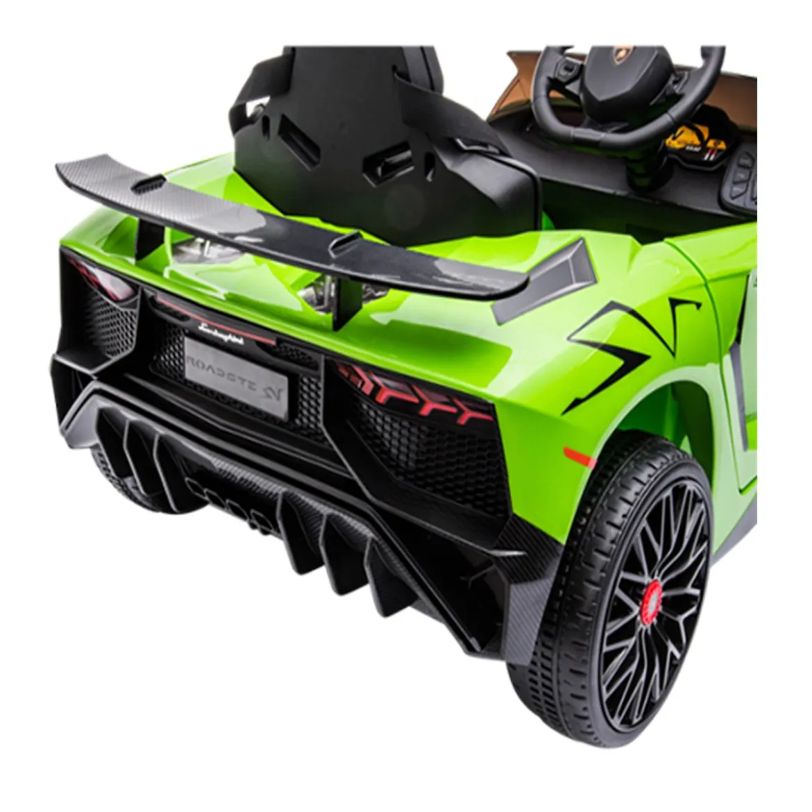 NORDIC PLAY Speed elbil Lamborghini Aventador, 12V, limegrøn