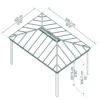 Palram - Canopia havepavillon Dallas 4,2 x 6 meter antracitgrå