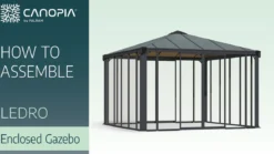 Palram - Canopia Ledro 3600 lukket havepavillon, antracitgrå