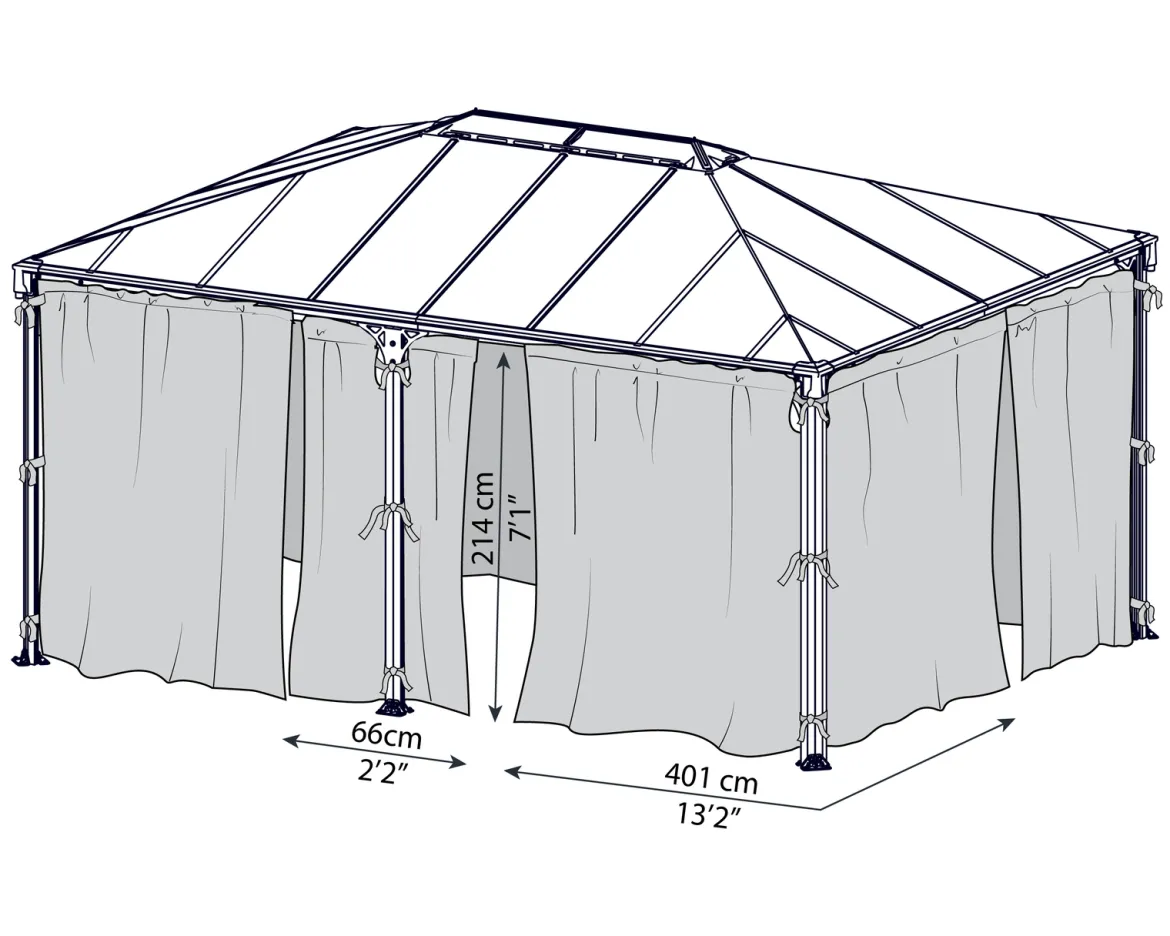 Palram - Canopia Martinique 5000 myggenet til havepavillon