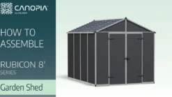 Palram - Canopia skur Rubicon 7,2 m2. mørkegrå