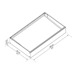 Palram - Canopia Sophia hvid opal 160 x 95 cm