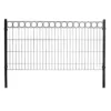 Panelhegn med deko "O", 1000 x 2000 mm, sort