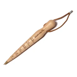 Plantepind med messingspids og læderrem - 28 cm