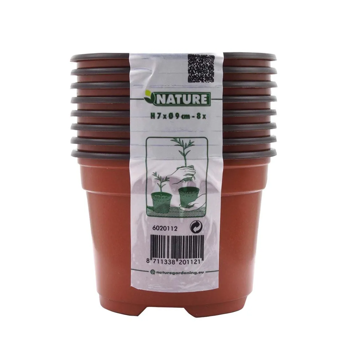 Plastpotte rund Ø9,5 cm 8 stk