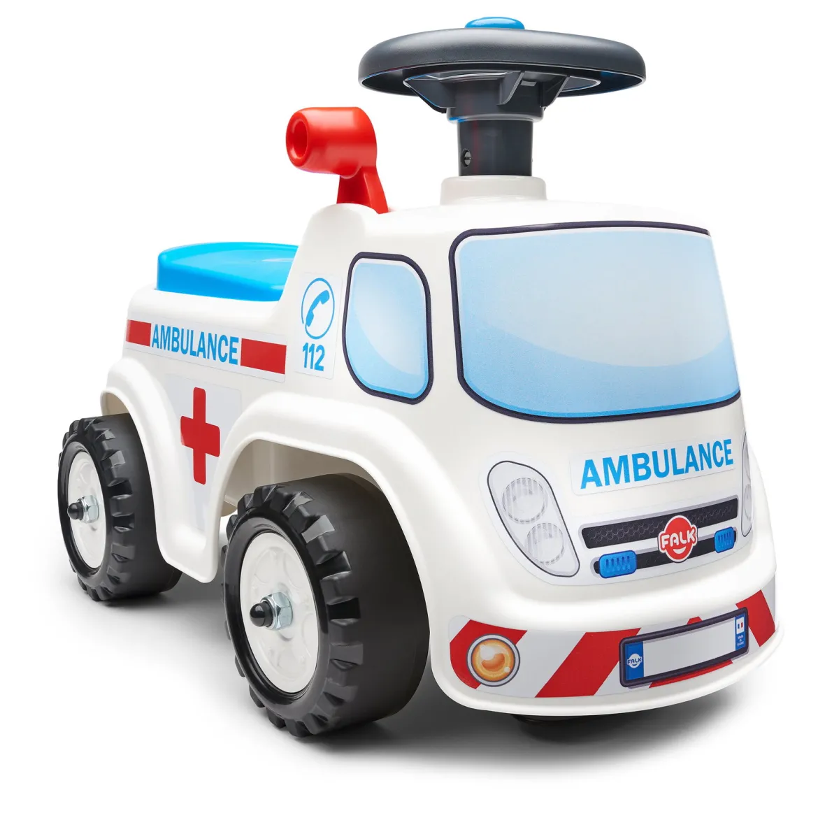 Ride-on ambulance inkl. opbevaringsrum