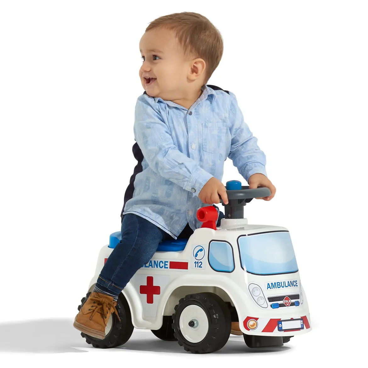 Ride-on ambulance inkl. opbevaringsrum