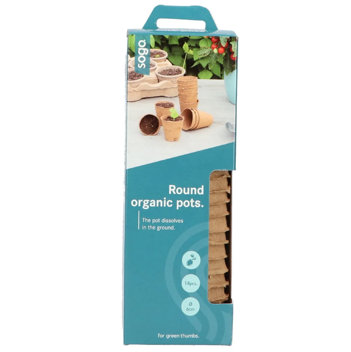 Runde Fiberpotter, 6 cm - 14 stk.