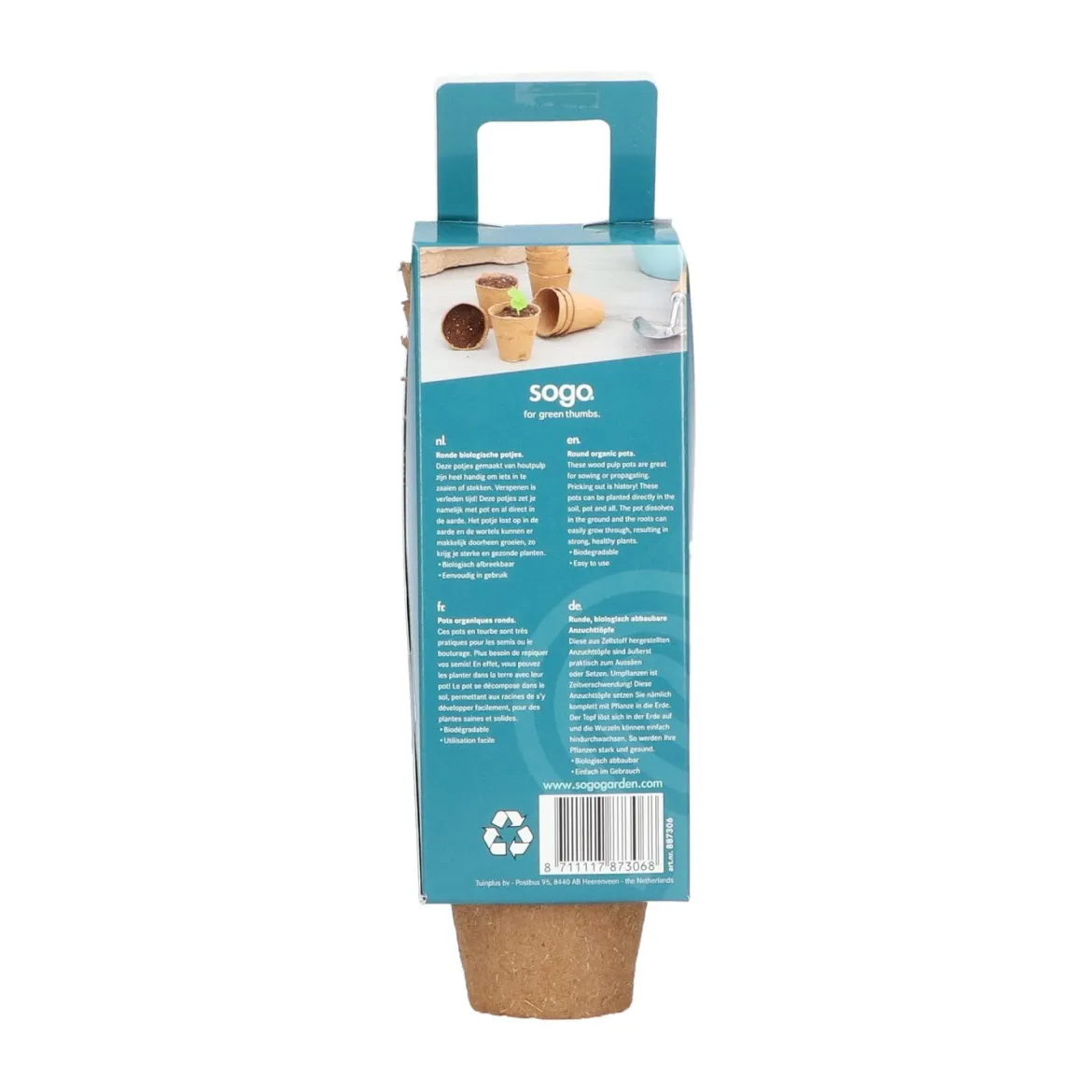 Runde Fiberpotter, 6 cm - 14 stk.