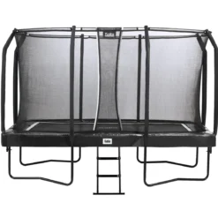 Salta Trampolin First Class rektangulær 366x214 cm, sort inkl. stige & sikkerhedsnet