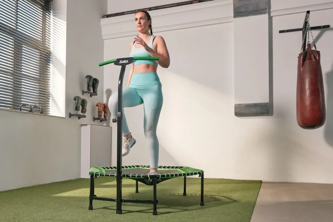 Salta Trampolin Fitness med håndtag, orange