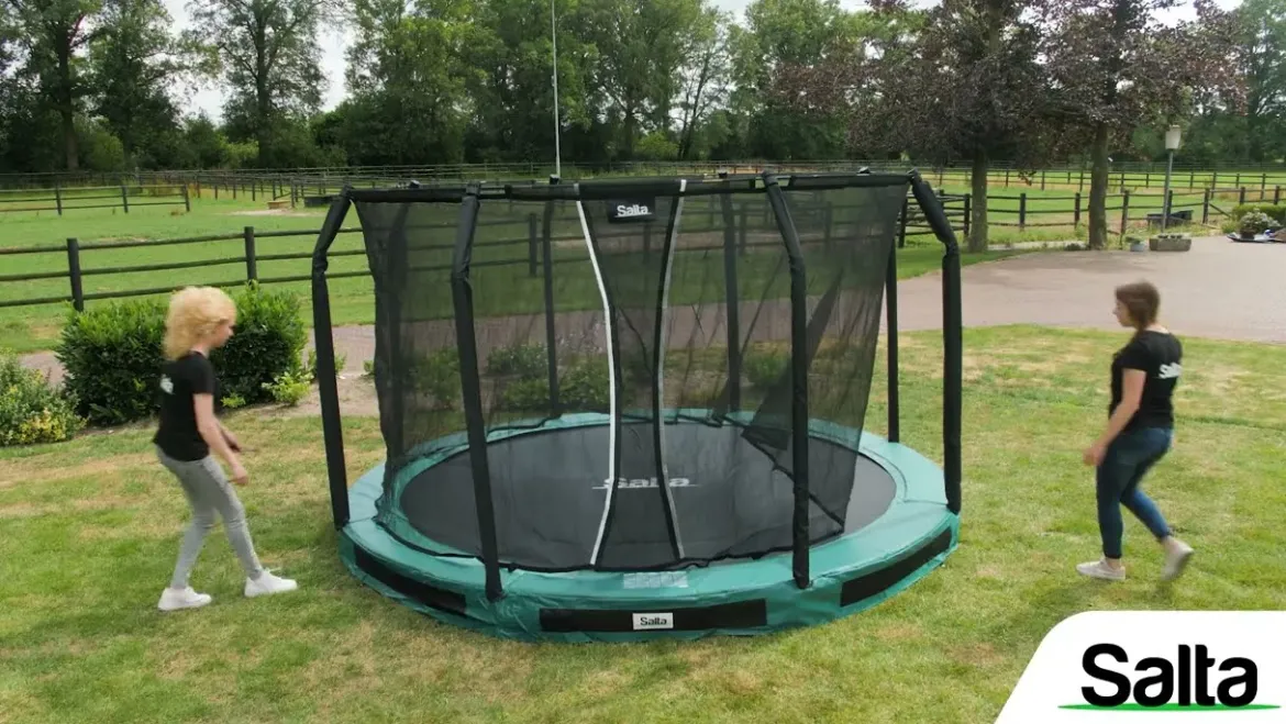 Salta Trampolin Premium Ground 305x214 cm inkl. sikkerhedsnet
