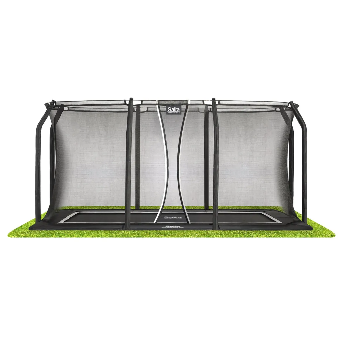 Salta Trampolin Royal Baseground 305x214 cm, sort inkl. sikkerhedsnet