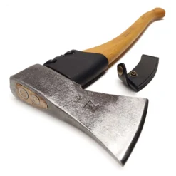Skovøkse med hickoryskaft og læderbeskytter - 70 cm